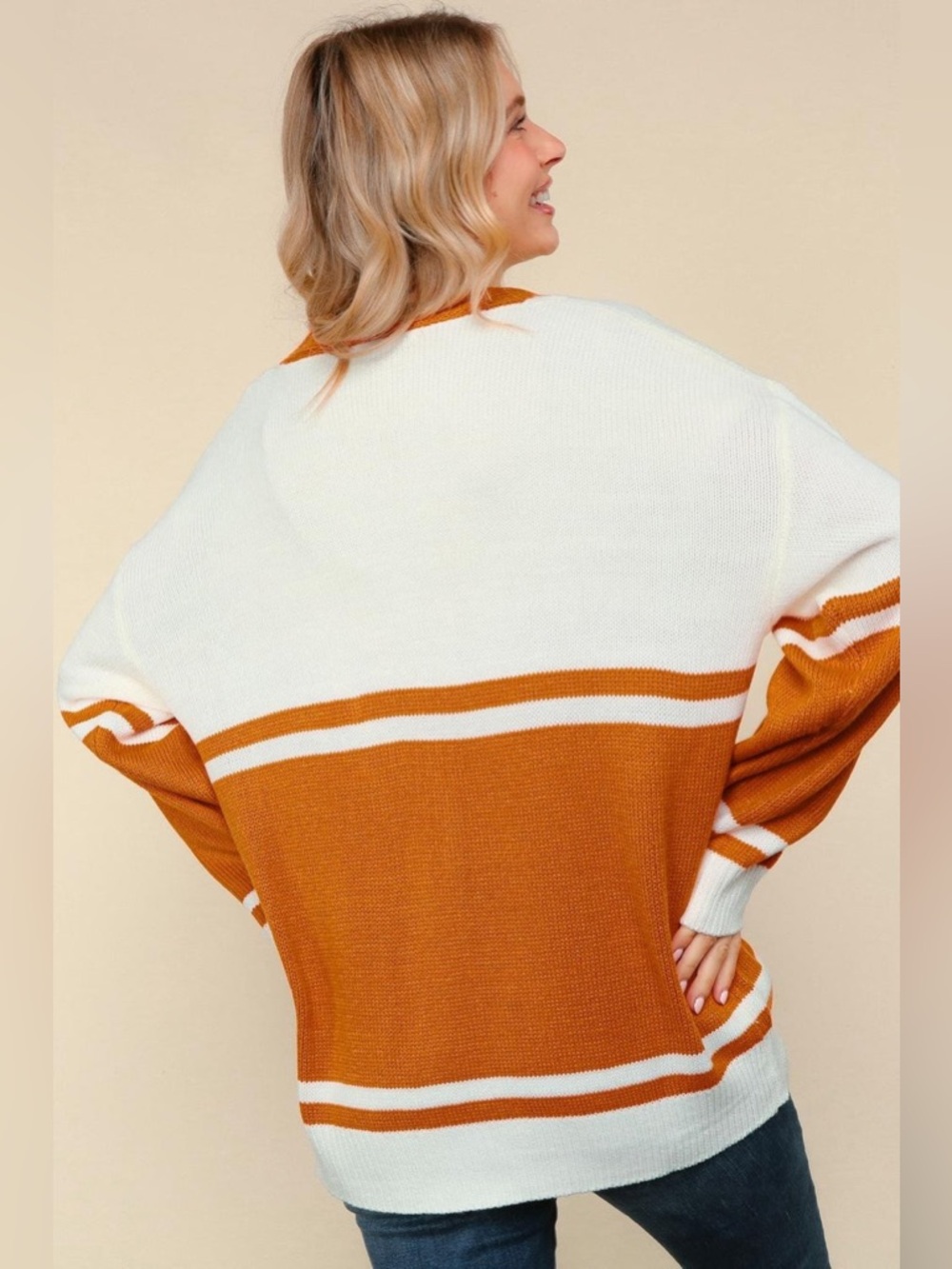 NEW [Haptics] Texas Longhorns NCAA Varsity Cardigan Sweater Women’s Sizes S-3X - Picture 4 of 8